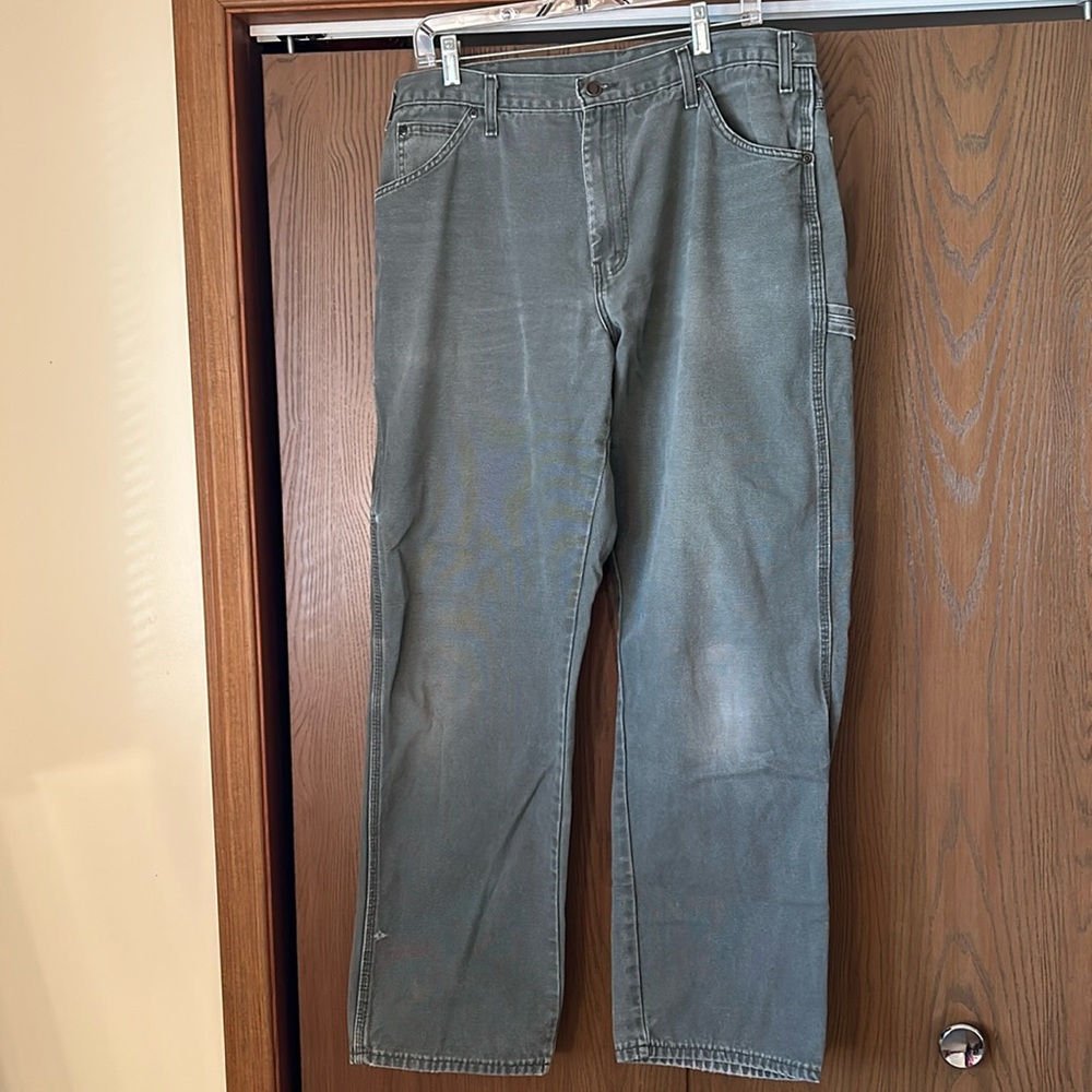 36x34 Olive Green Dickies Carpenter Pants